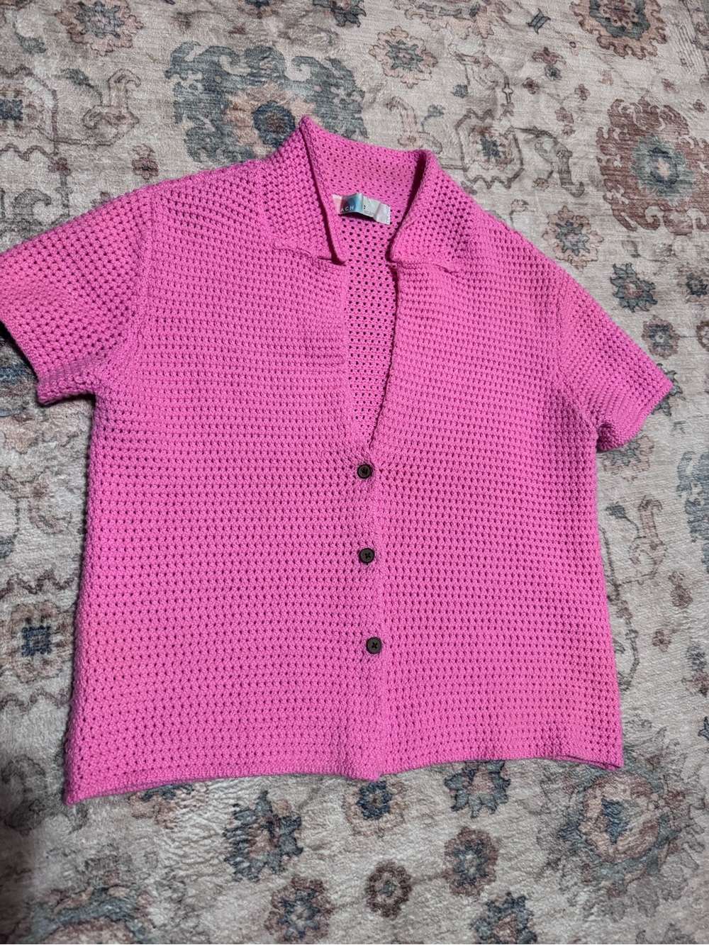 Free People FP Beach Nolan Sweater – Hot Pink – Small